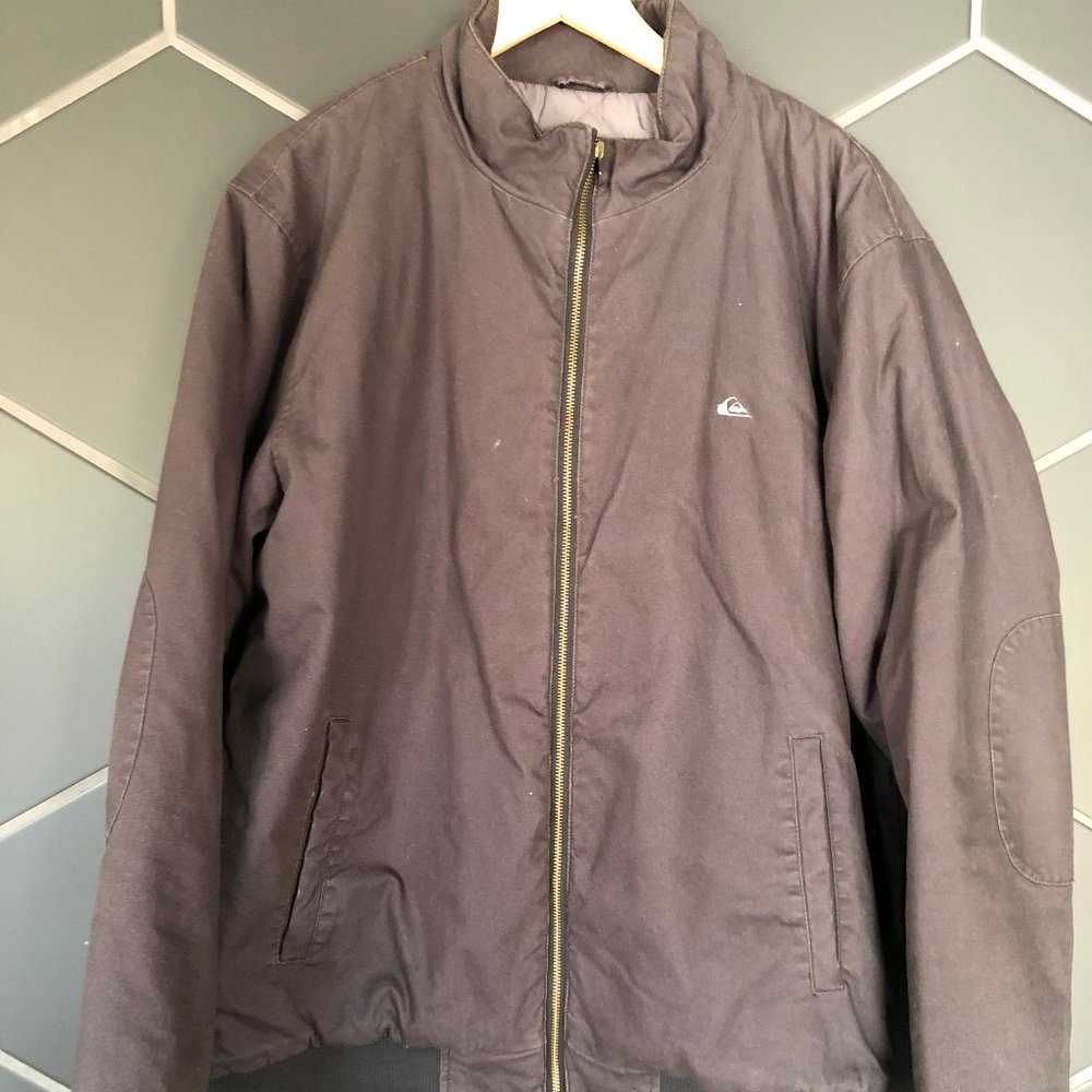 Used! Quicksilver Padded Puffy Grey Zipper Jacket
